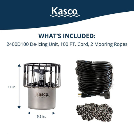 2400D100 De-icing Unit 100 FT. Cord 2 Mooring Ropes