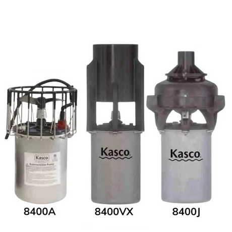 Kasco 8400 Replacement Motor 2 HP - 8400A 8400J 8400VX Studio Image with EverBlue Pond Logo