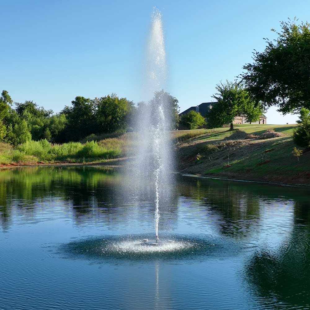 Stainless Steel 1/2 HP Pond Fountain, 5 Spray Patterns - 115V