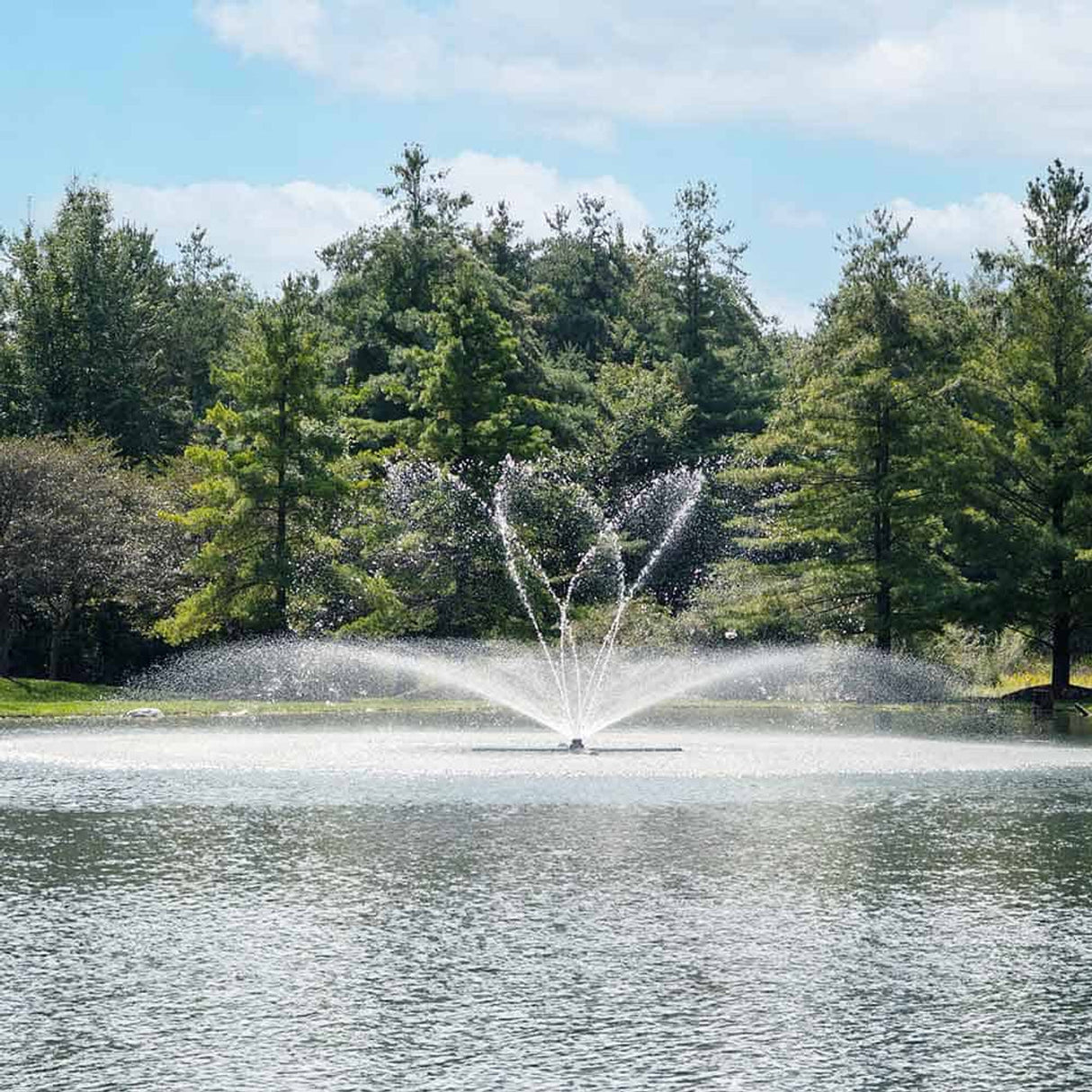 Airmax LakeSeries 5HP Fountain with Spinning Blossom Nozzle Close View